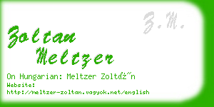 zoltan meltzer business card